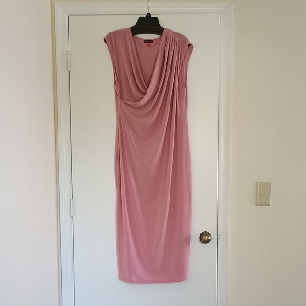 Vince Camuto Pink Sheath Midi Dress